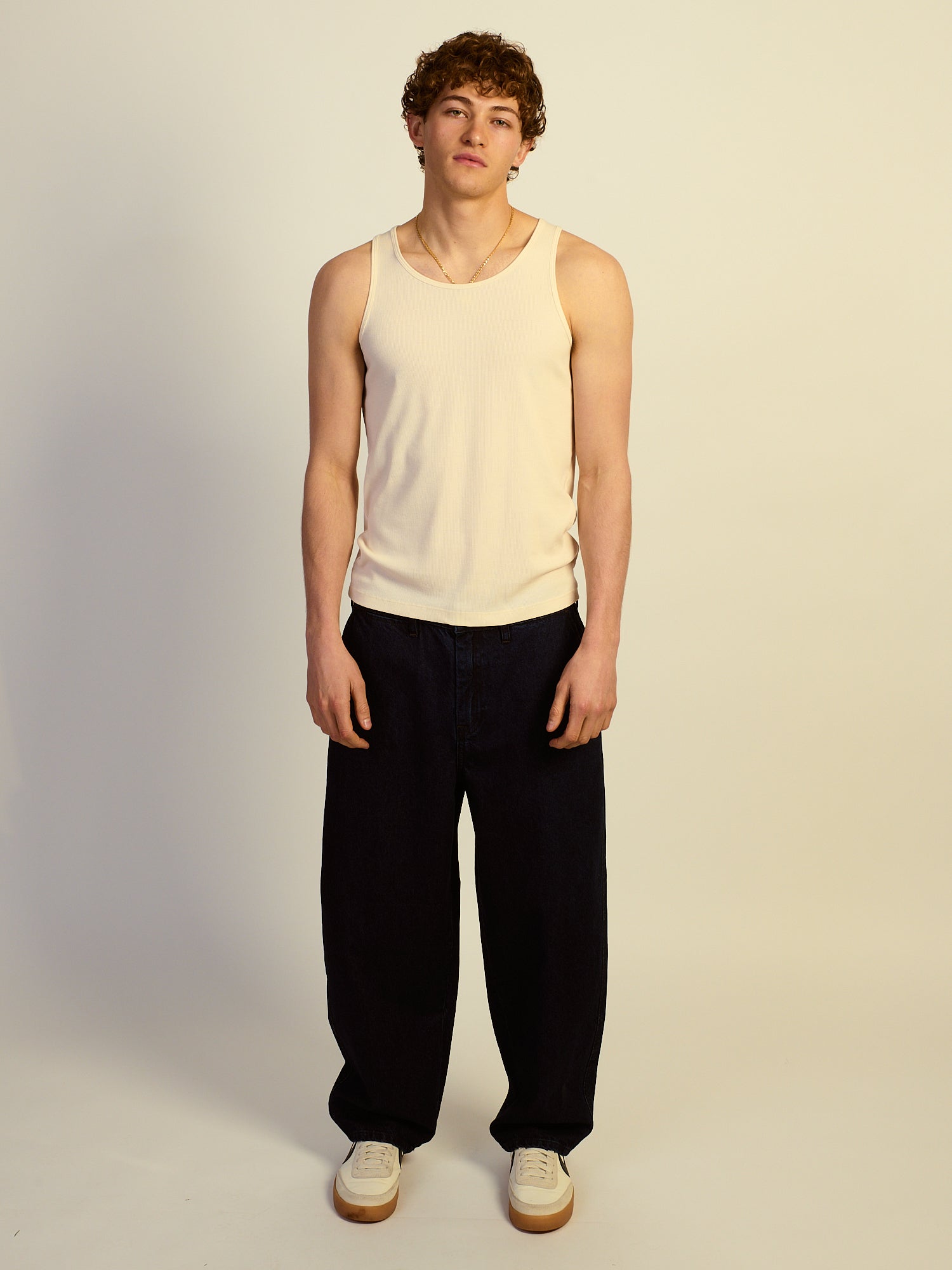 KOLBY RIBBED TANK- OFF WHITE