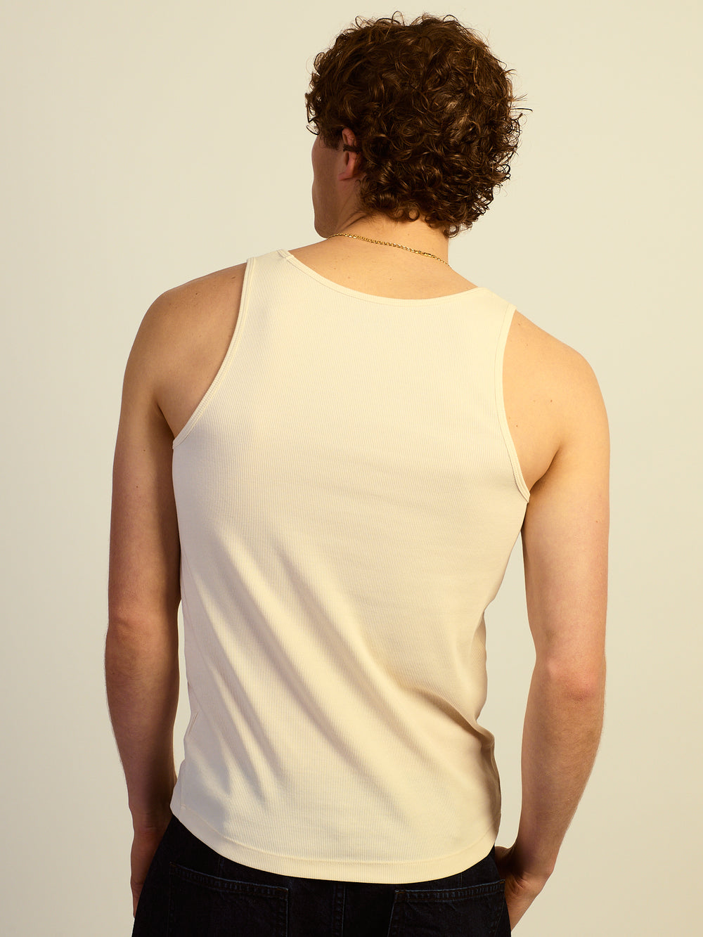 KOLBY RIBBED TANK-  OFF WHITE