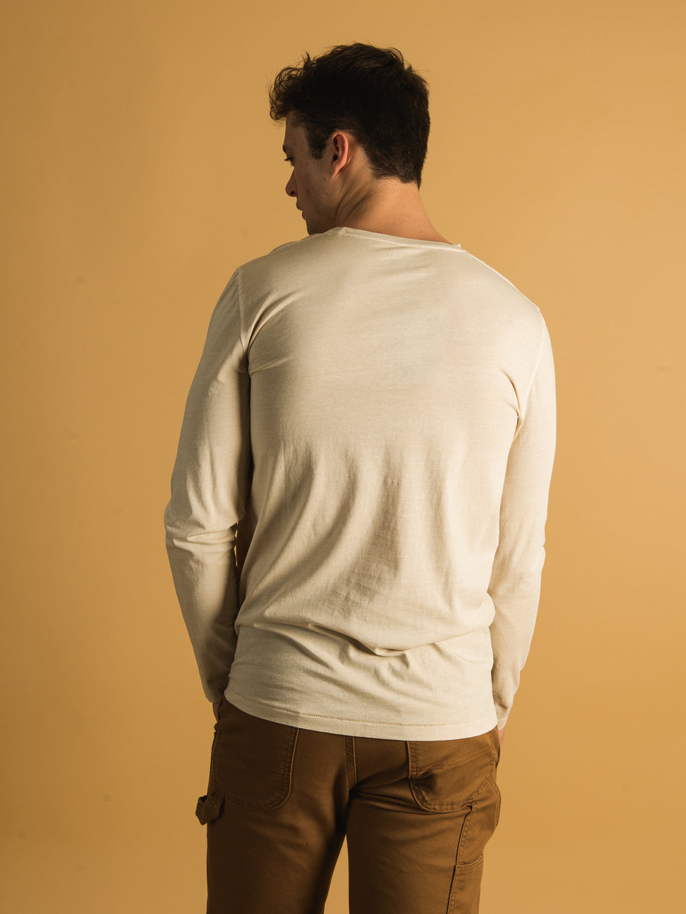 KOLBY GARMENT DYE POCKET LONG SLEEVE TEE - CLEARANCE