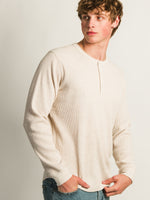 KOLBY WAFFLE HENLEY - OATMEAL