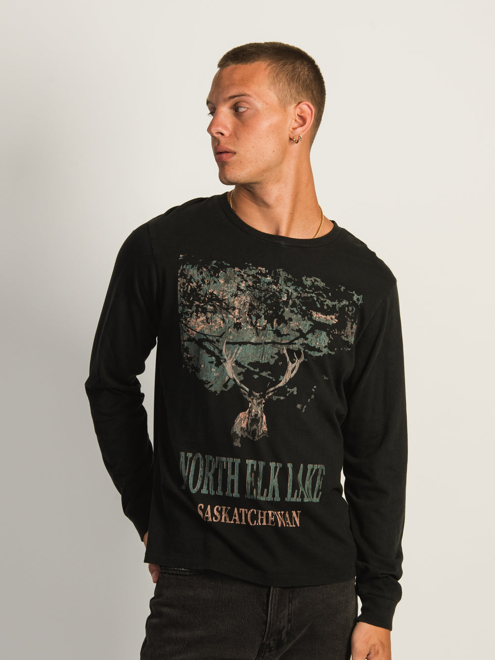 KOLBY GRAPHIC LONG SLEEVE TEE - NORTH ELK LAKE