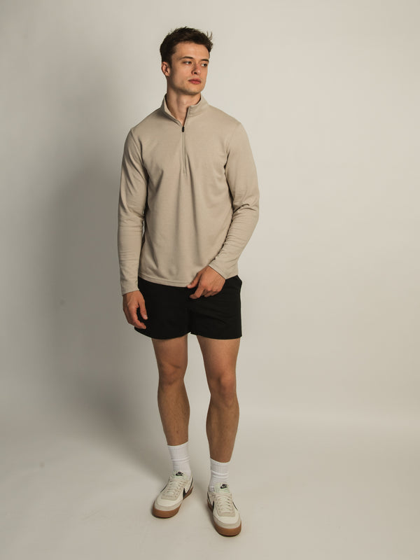 KOLBY KEEP COOL 1/2 ZIP - PEBBLE