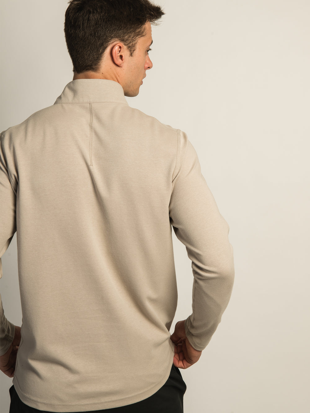 KOLBY KEEP COOL 1/2 ZIP - PEBBLE