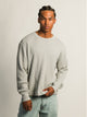 KOLBY SHORT CUT LONG SLEEVE WAFFLE SHIRT - HEATHER GREY