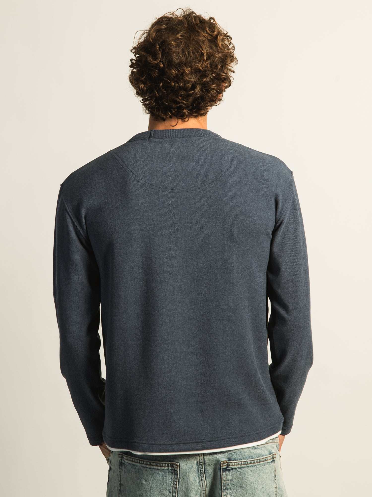 KOLBY LAYERED KNIT TEE - BLUE