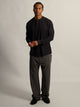 KOLBY KOLBY TEXTURED WAFFLE HENLEY TEE - BLACK - Boathouse