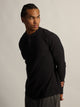 KOLBY KOLBY TEXTURED WAFFLE HENLEY TEE - BLACK - Boathouse
