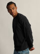 KOLBY KOLBY HEAVYWEIGHT LONG SLEEVE WAFFLE TEE - BLACK - Boathouse