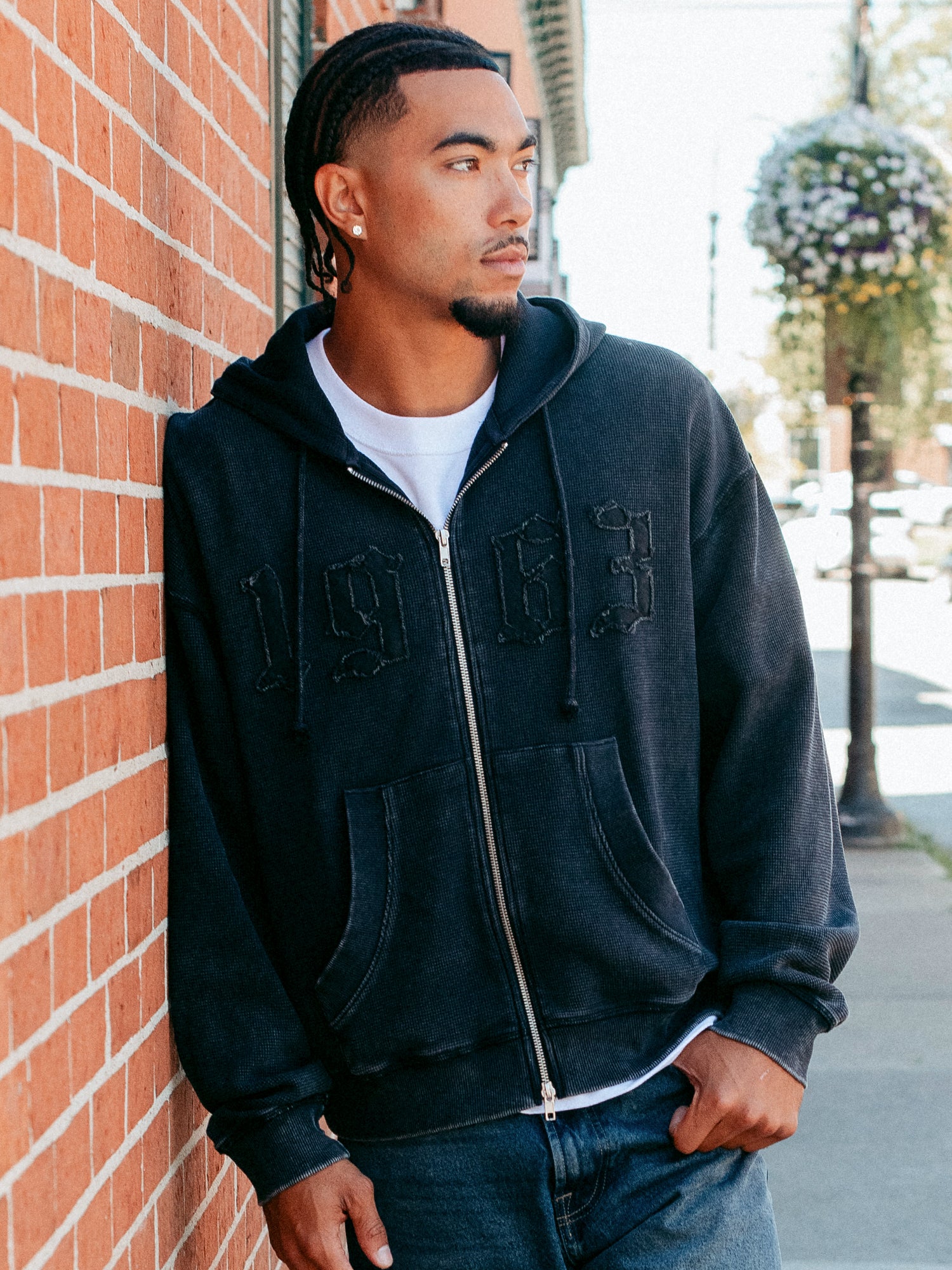 HEAVYWEIGHT WAFFLE HOODIE - BLACK