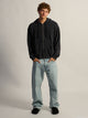 KOLBY KOLBY HEAVYWEIGHT WAFFLE HOODIE TEE - BLACK - Boathouse
