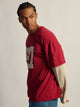 KOLBY KOLBY LONG SLEEVE WAFFLE FOOTBALL T-SHIRT - RED - Boathouse