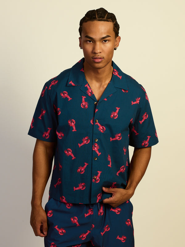 KOLBY SWIM LOBSTER SC WOVEN SHIRT - NAVY