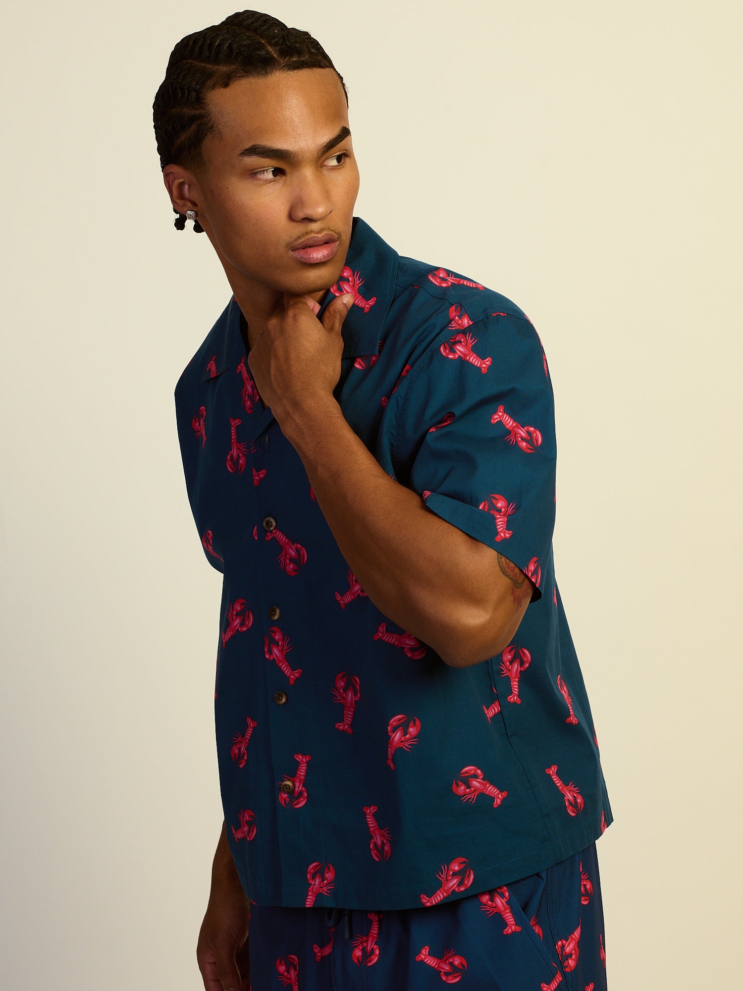 KOLBY LOBSTER SC WOVEN SHIRT - NAVY