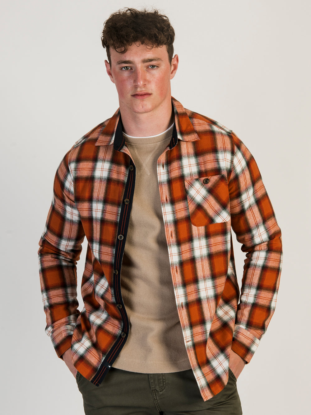KOLBY CLASSIC PLAID BUTTON UP