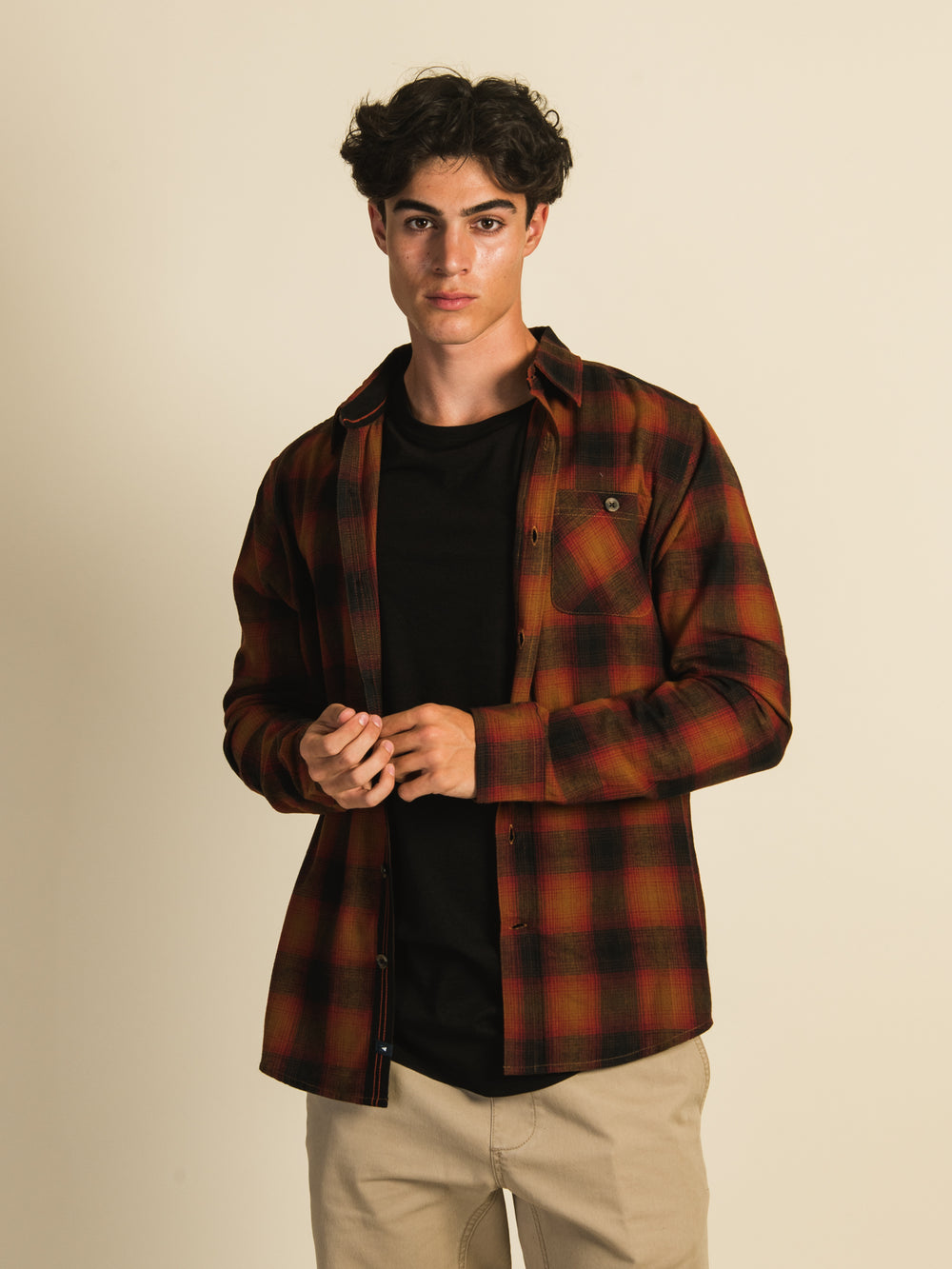 KOLBY CLASSIC PLAID BUTTON UP