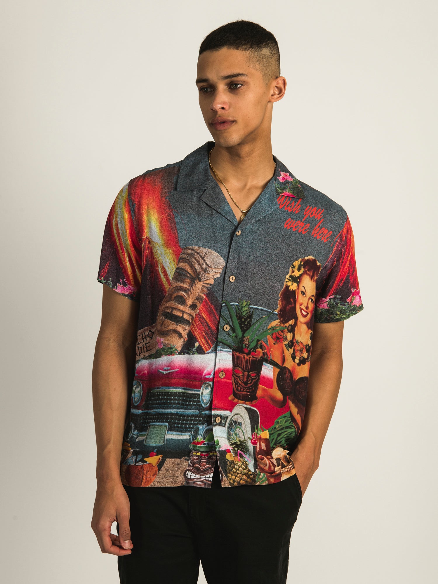 KOLBY RAYON PRINTED SHIRT - CLEARANCE