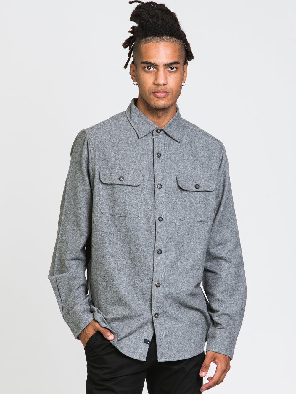 KOLBY HART MELANGE BUTTON UP - CLEARANCE