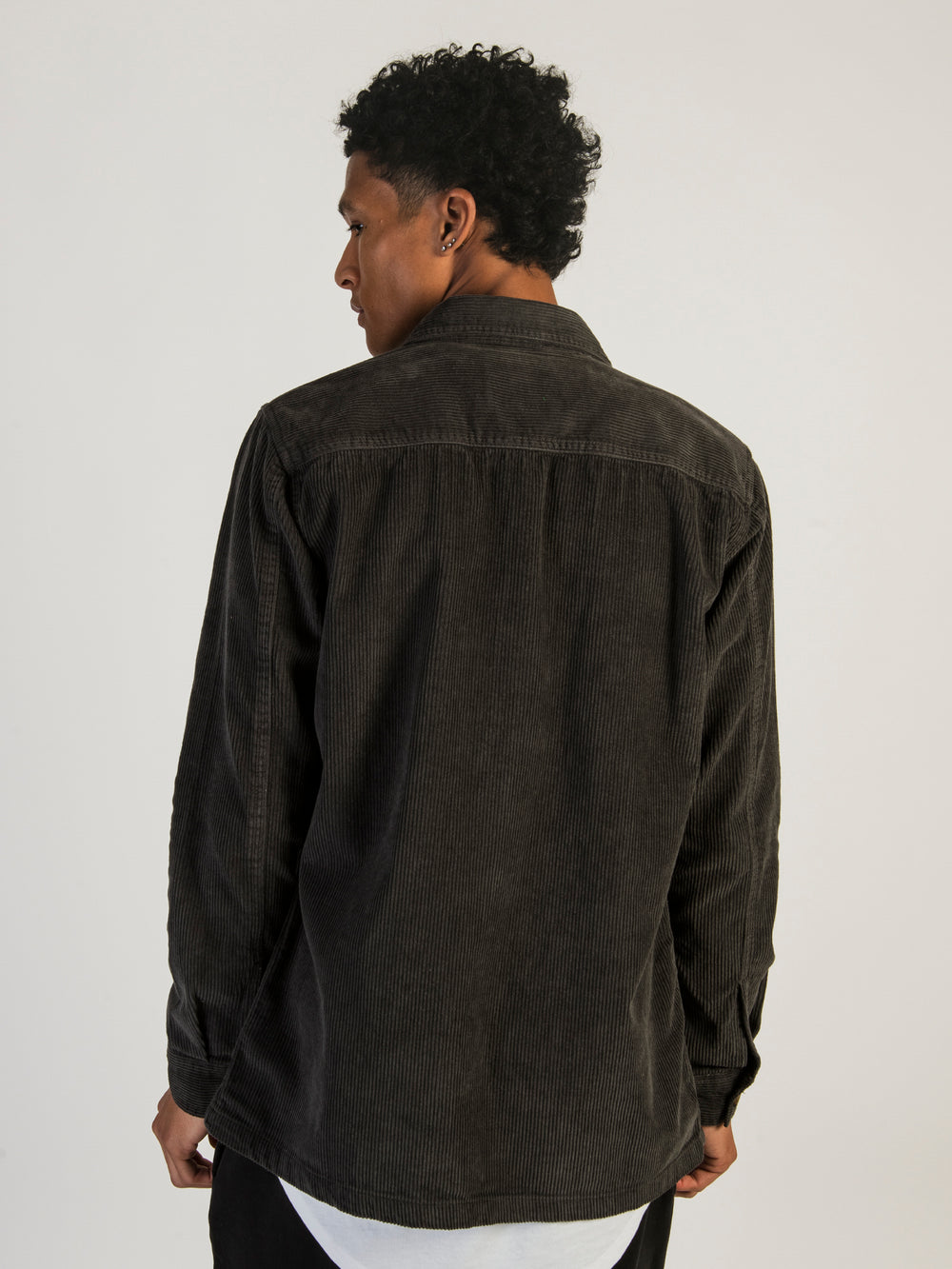 KOLBY CHESTER OVERSIZED CORD GARMENT WASHED SHIRT