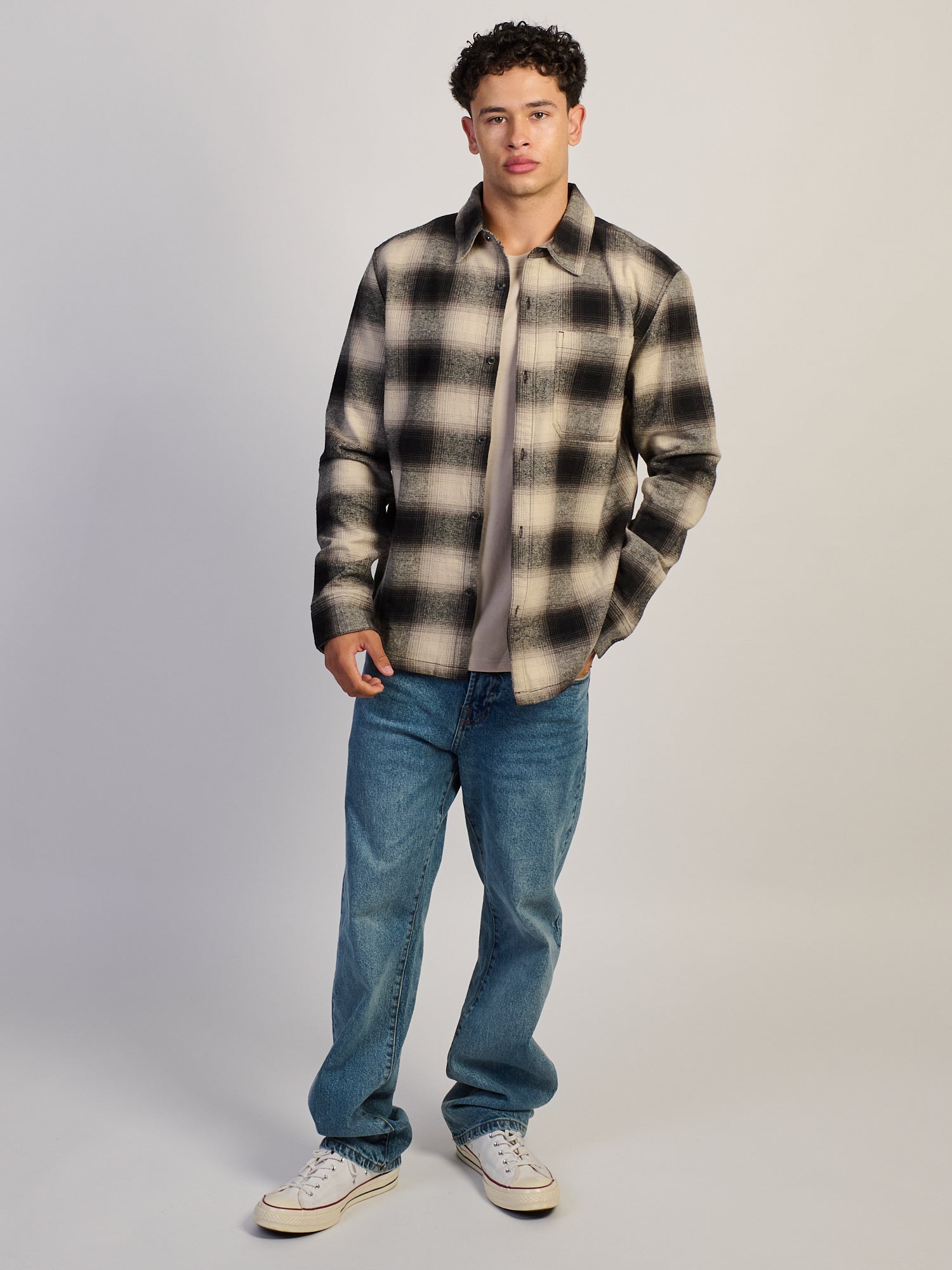 KOLBY 90s FLANNEL - BLACK