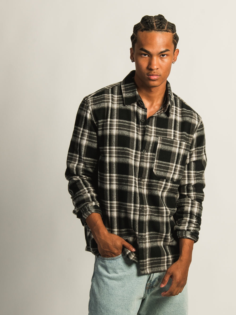 KOLBY 90S FLANNEL - BLACK