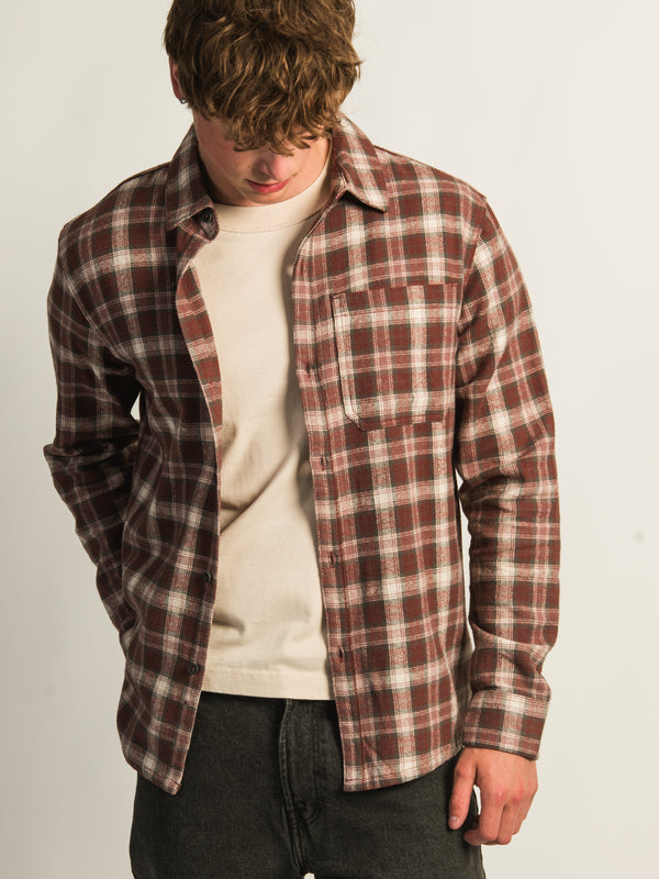 KOLBY 90S FLANNEL-BURGUNDY