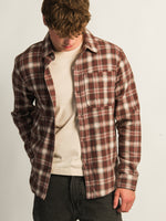 KOLBY 90S FLANNEL-BURGUNDY