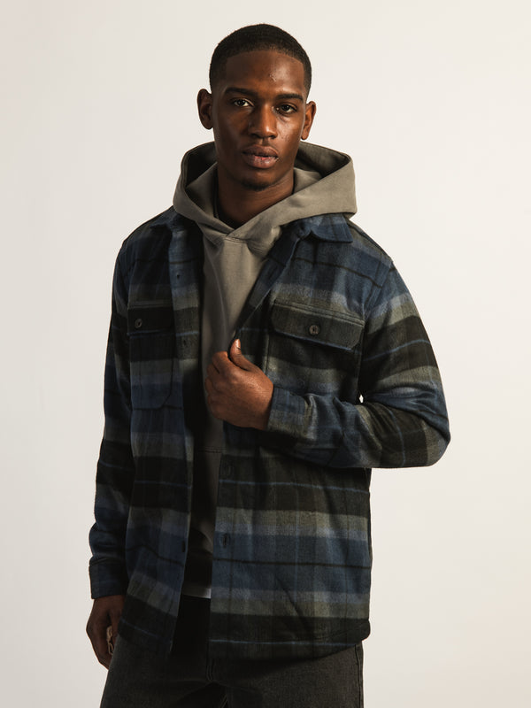 KOLBY PLAID OVERSHIRT - BLUE