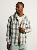 KOLBY FLANNEL HOODIE - BLUE