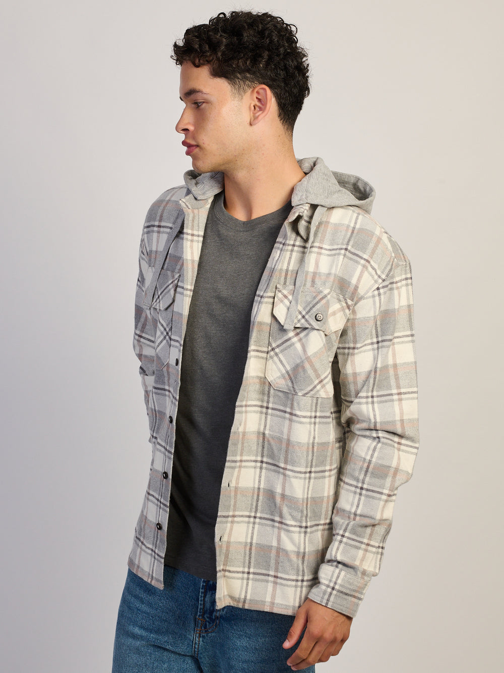FLANELLE KOLBY Chandail à capuchon - CRÈME 