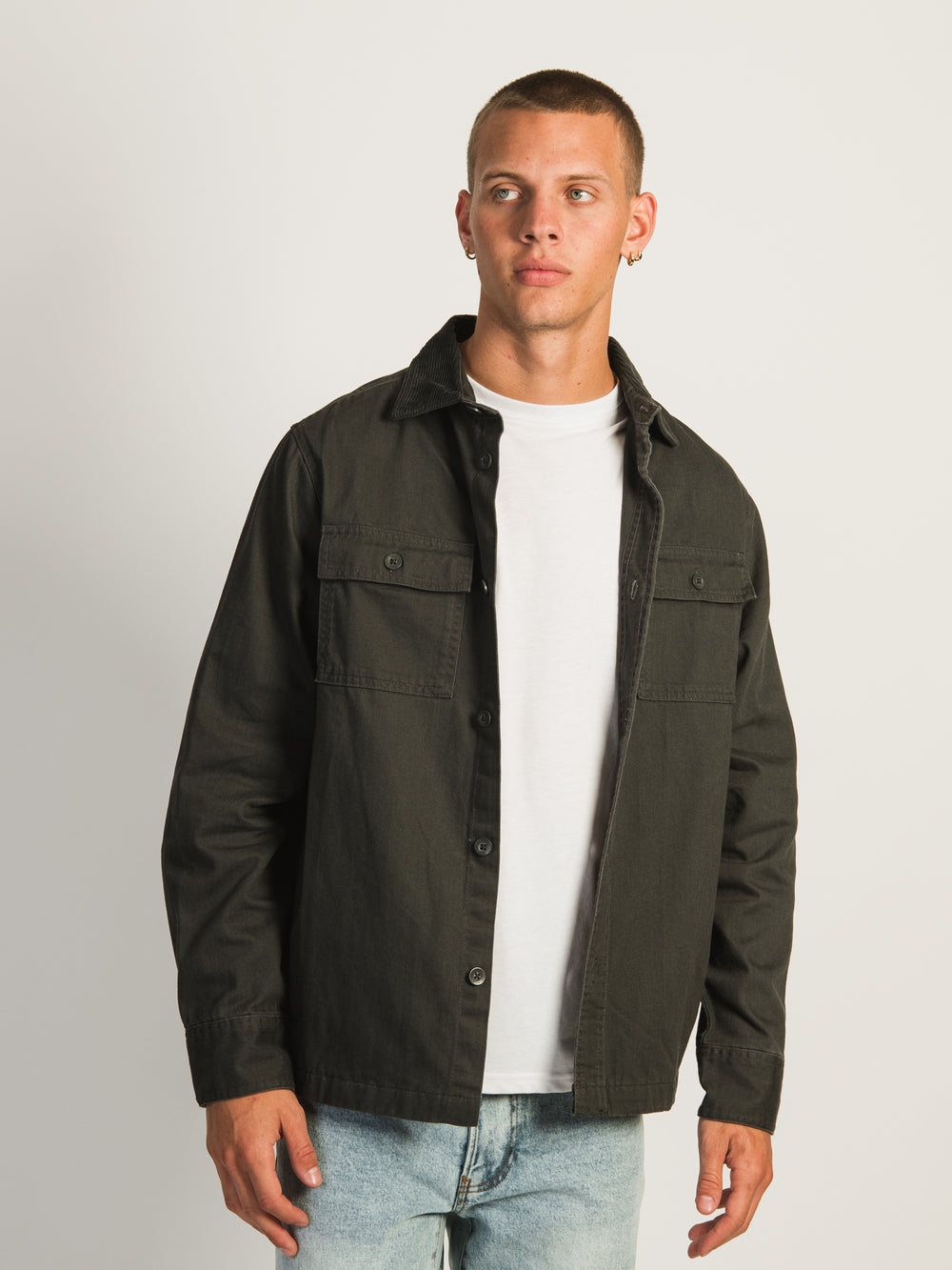 KOLBY TWILL UTILITY JACKET - BLACK