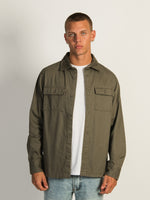 KOLBY TWILL UTILITY JACKET - OLIVE