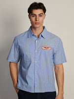 KOLBY BOXY PLAID SHIRT - BLUE