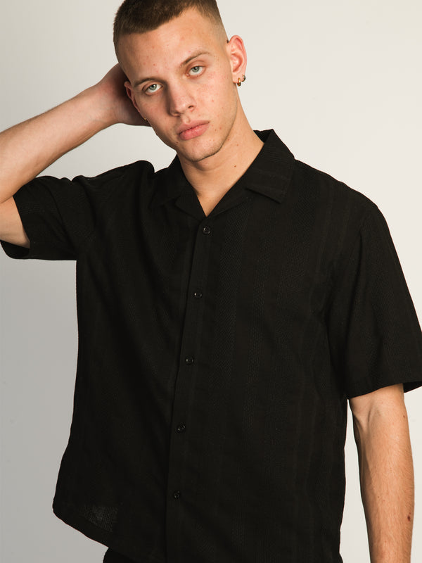 KOLBY BOXY FIT SHIRT - BLACK