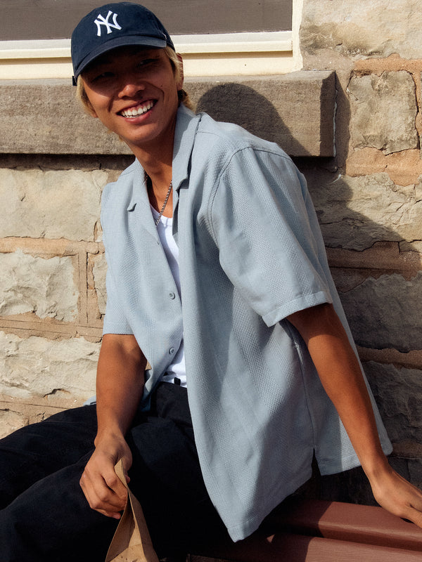 KOLBY BOXY FIT SHIRT - BLUE