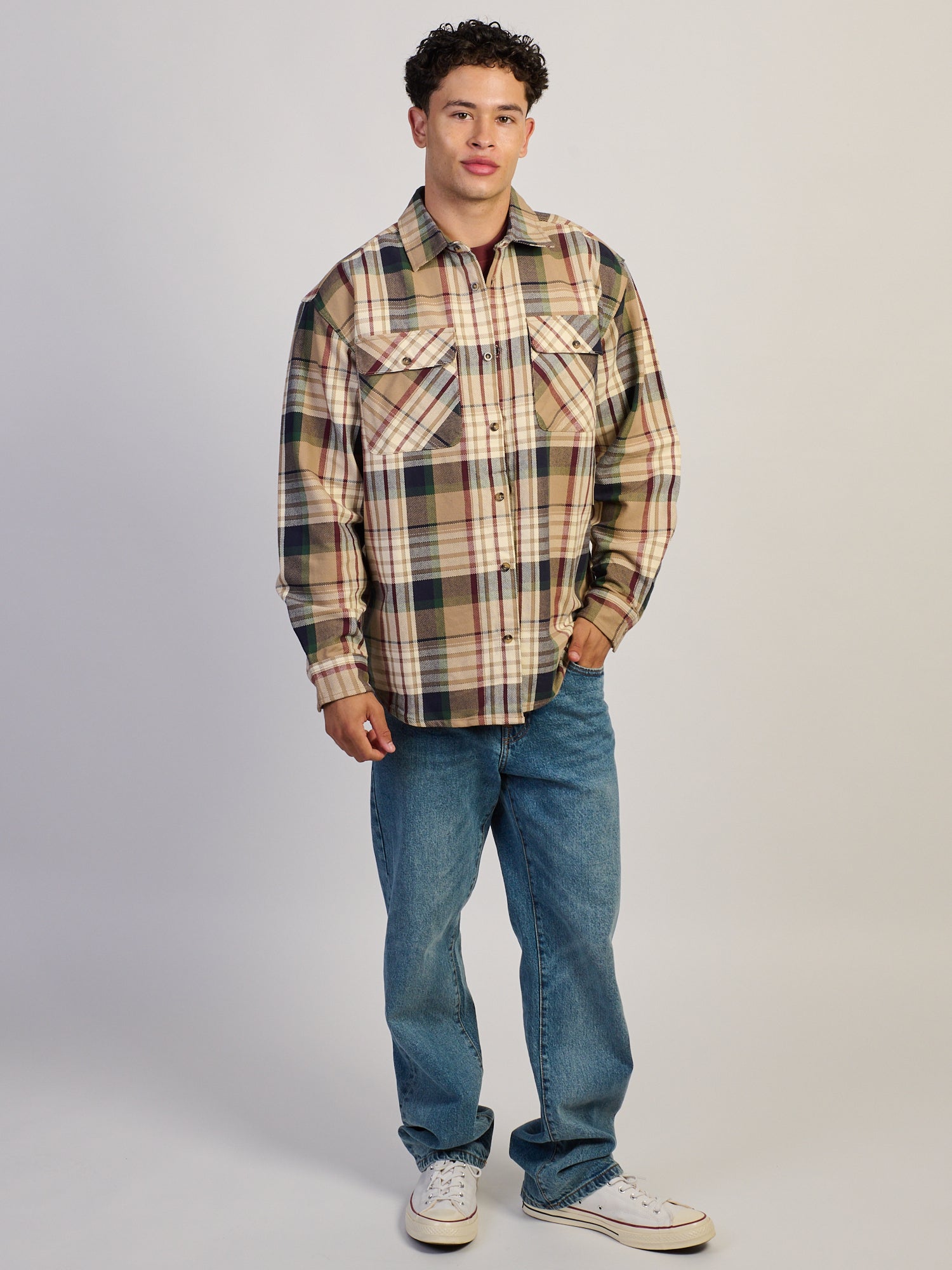 KOLBY WORKWEAR OVERSHIRT - TAUPE