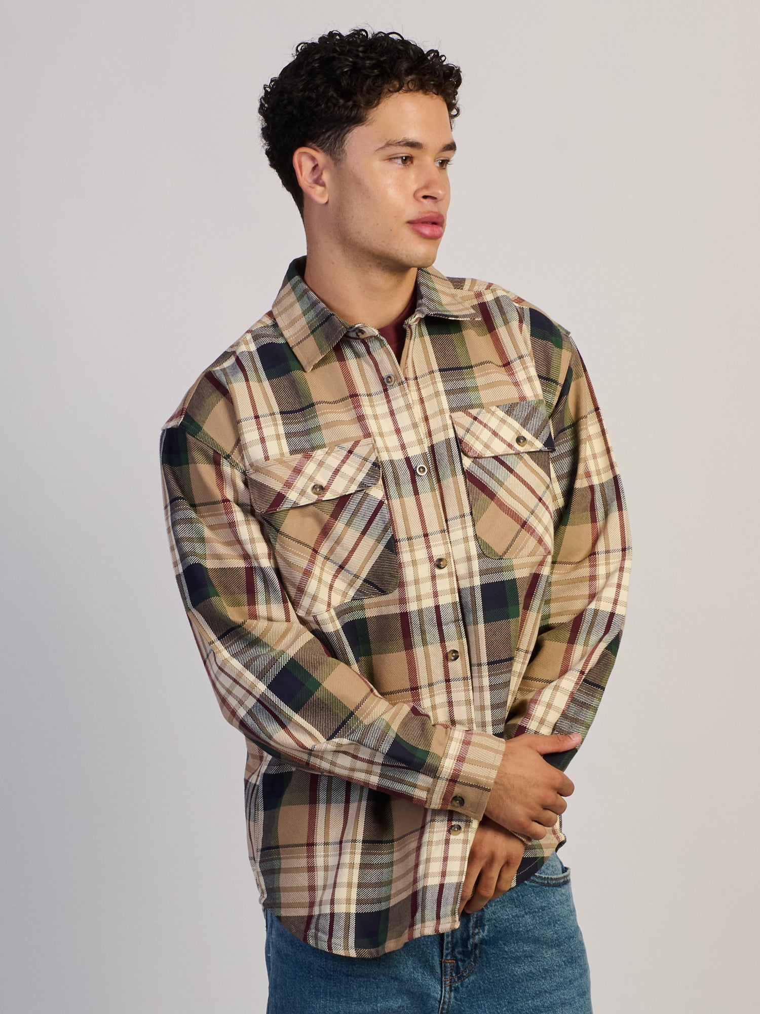KOLBY WORKWEAR OVERSHIRT - TAUPE