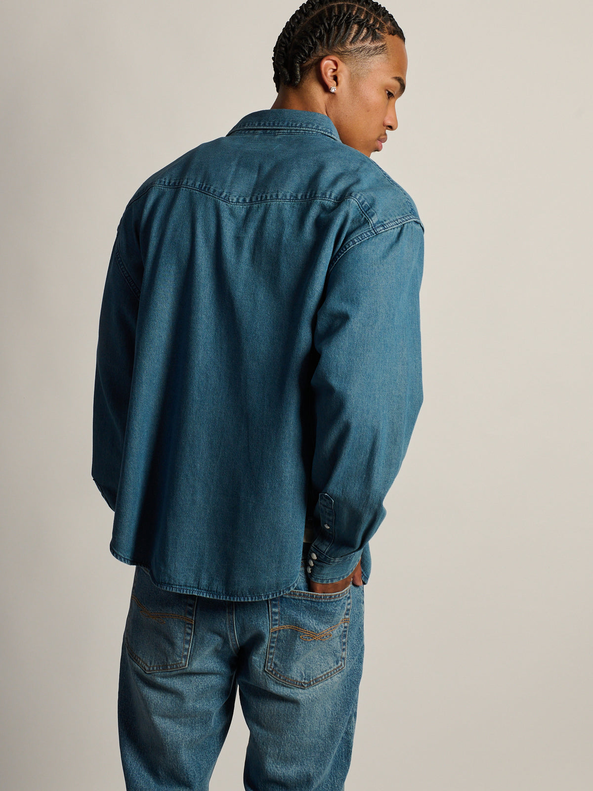 KOLBY WESTERN SHIRT - DENIM