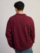 KOLBY RELAXED FIT QUARTER ZIP - BURGUNDY