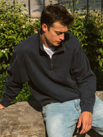 KOLBY PARKER VINTAGE WASH QUARTER ZIP - NAVY