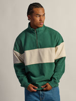 KOLBY RELAXED FIT QUARTER ZIP - GREEN