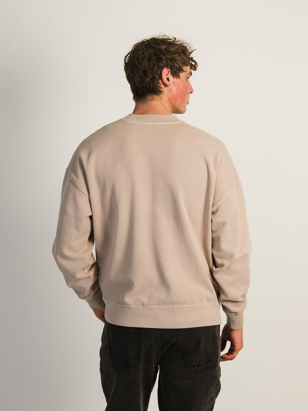 KOLBY RELAXED FIT CREW - PEBBLE