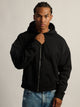 KOLBY KOLBY SHORT CUT HEAVYWEIGHT ZIP - UP HOODIE - BLACK - Boathouse