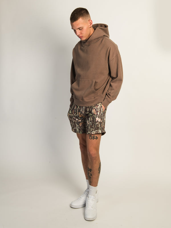 KOLBY RELAXED FIT HOODIE - BROWN