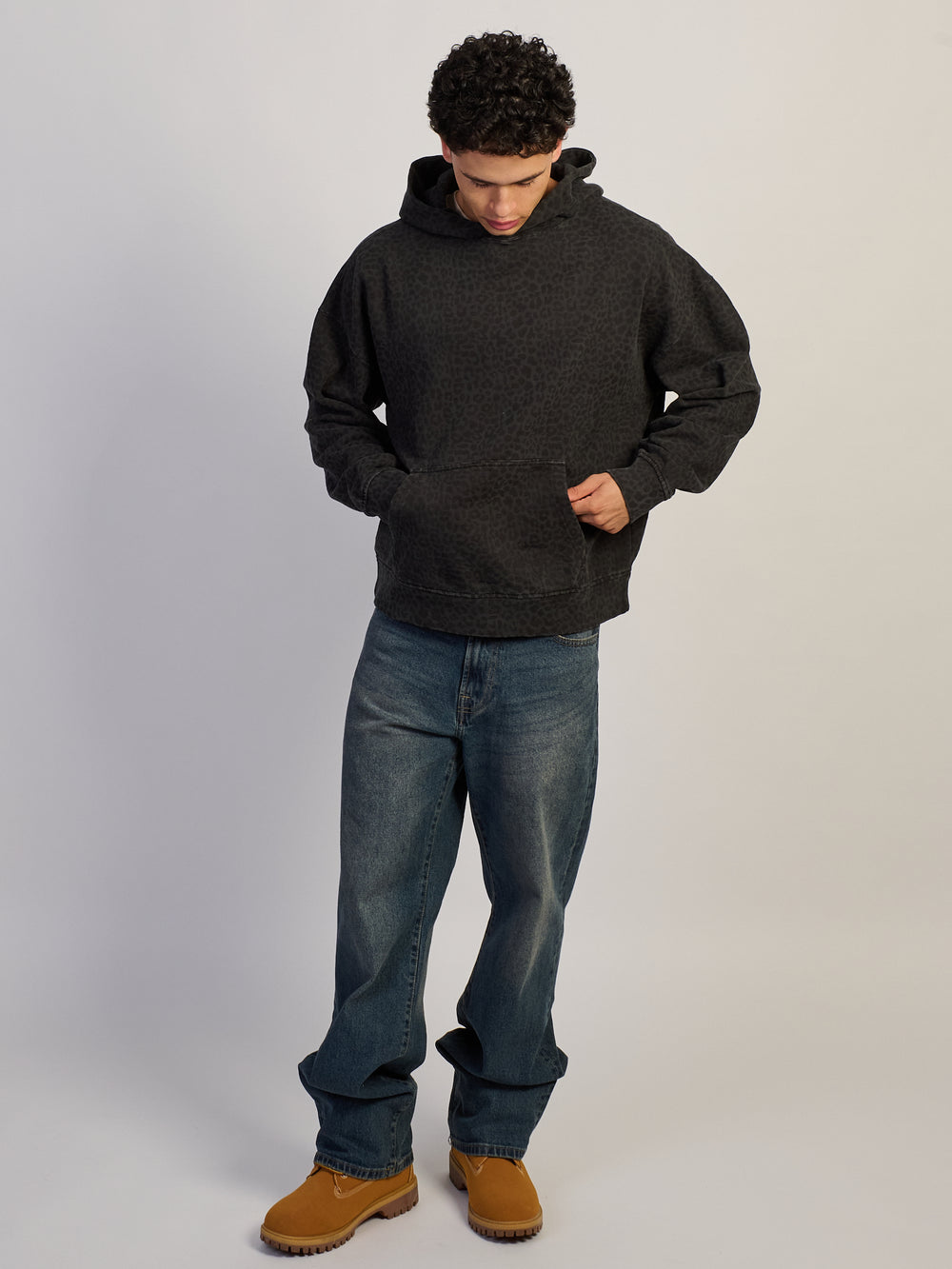 KOLBY RELAXED FIT HOODIE - LEOPARD