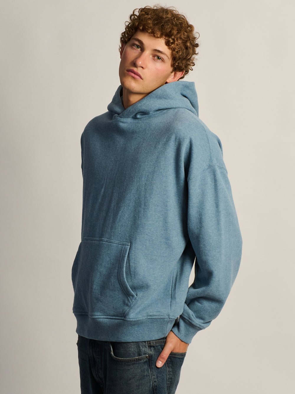 KOLBY SWEAT À CAPUCHE COUPE RELAXÉE - BLEU
