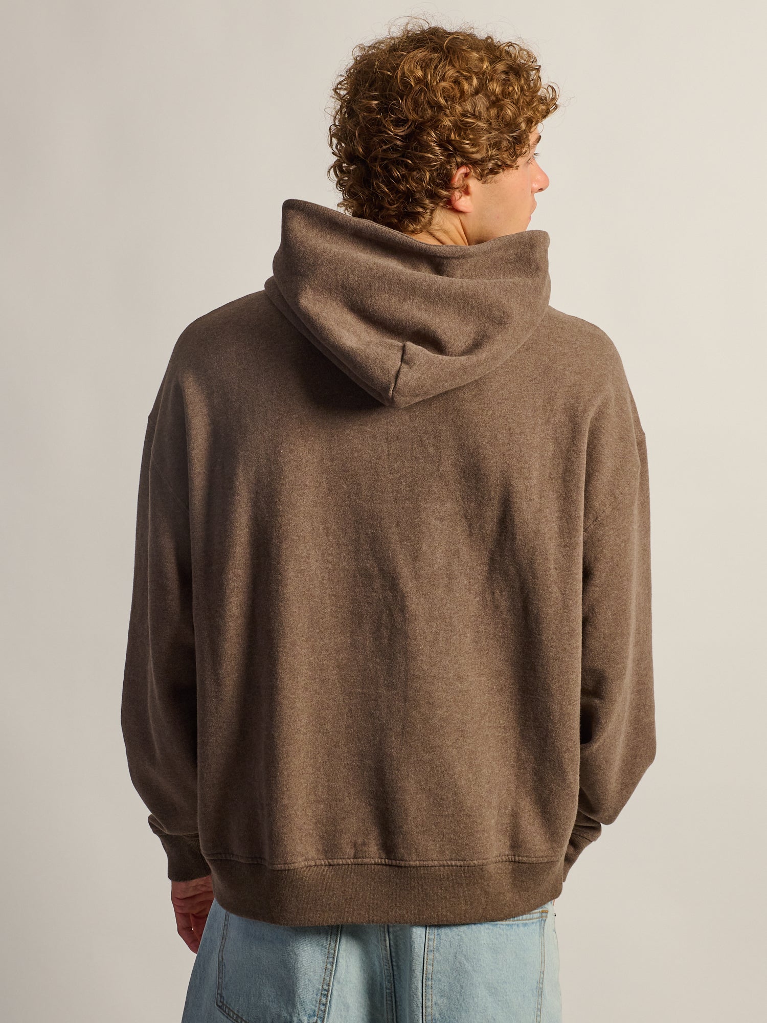 KOLBY RELAXED FIT HOODIE - HEATHER CHOCOLATE