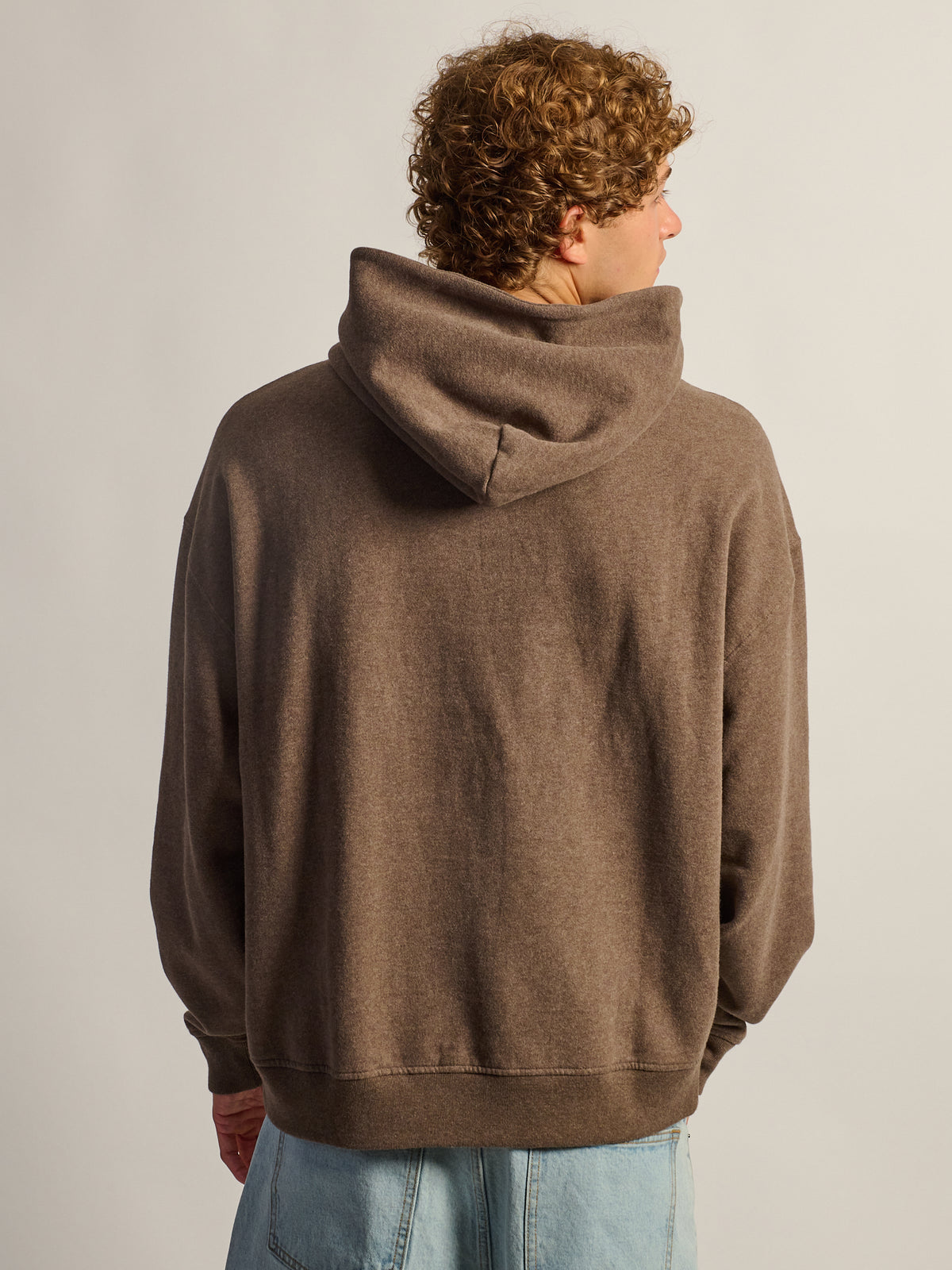KOLBY RELAXED FIT HOODIE - HEATHER CHOCOLATE