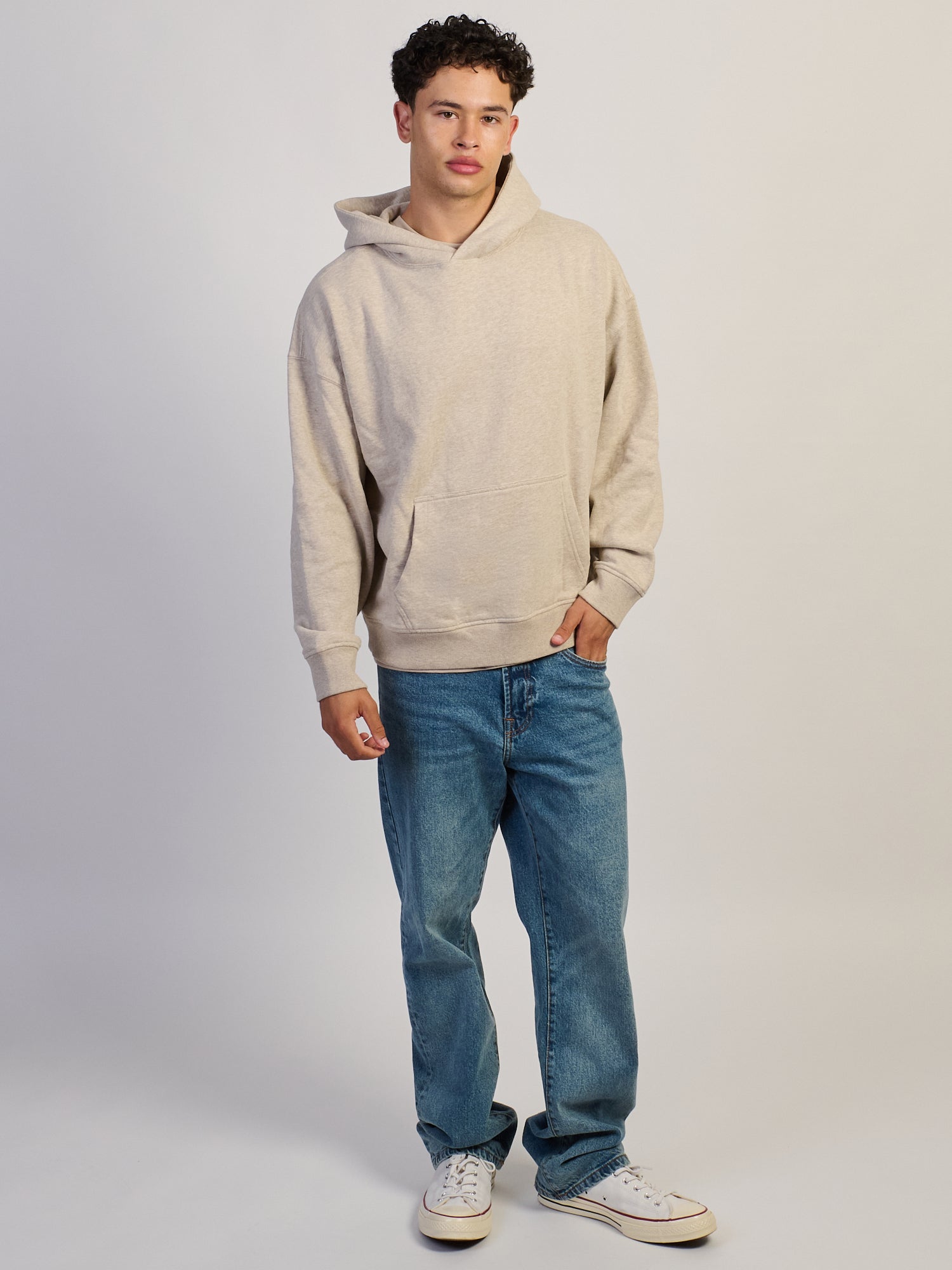 KOLBY RELAXED FIT HOODIE - OATMEAL