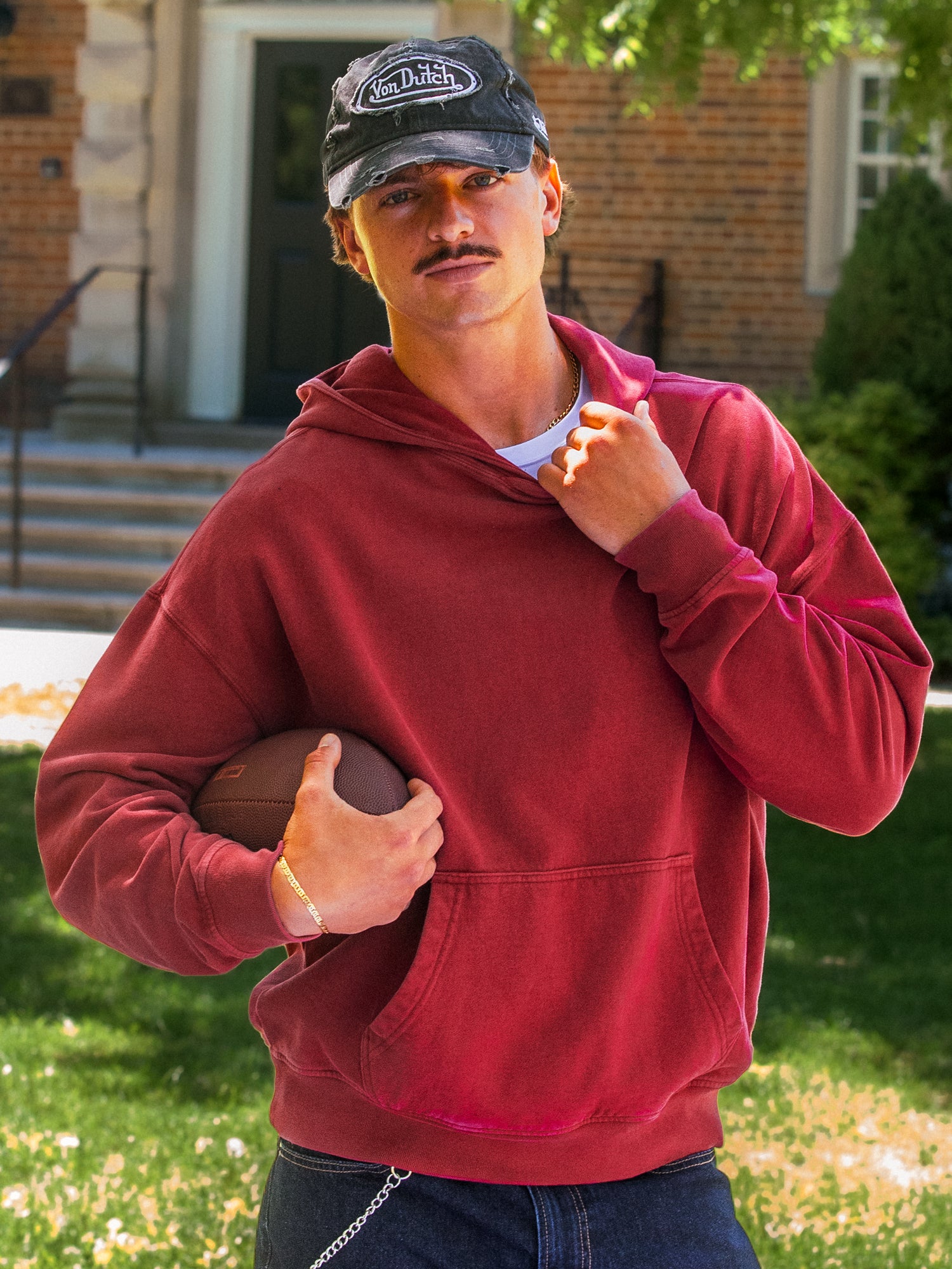 KOLBY RELAXED FIT HOODIE - RED