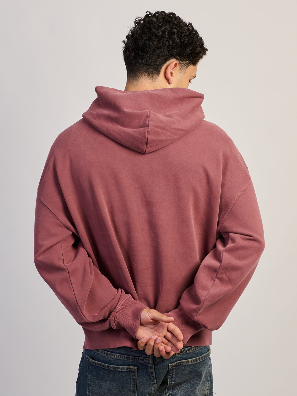 KOLBY RELAXED FIT HOODIE - BURGUNDY
